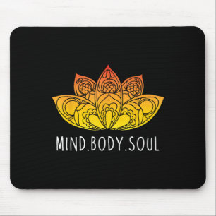 Mind Body Soul Women Meditation Graphic Ideas Mouse Pad