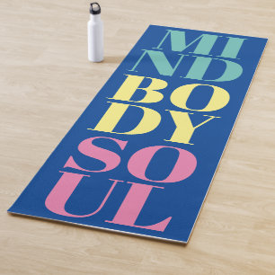 Mind body soul yoga mat for fitness workout