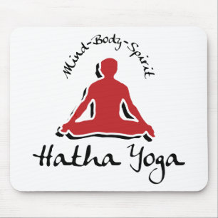 Mind Body Spirit Hatha Yoga Mouse Pad