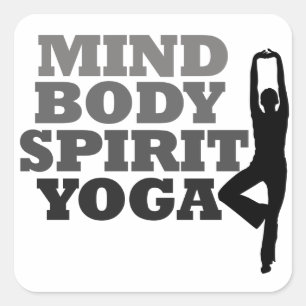 Mind Body Spirit YOGA Square Sticker