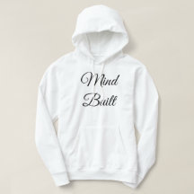 Mind Built Life Shaped Men Baby White Hoodie