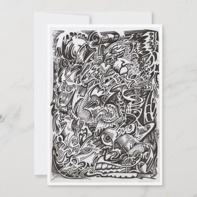 Mind Cascade drawing Flat Card (Front)