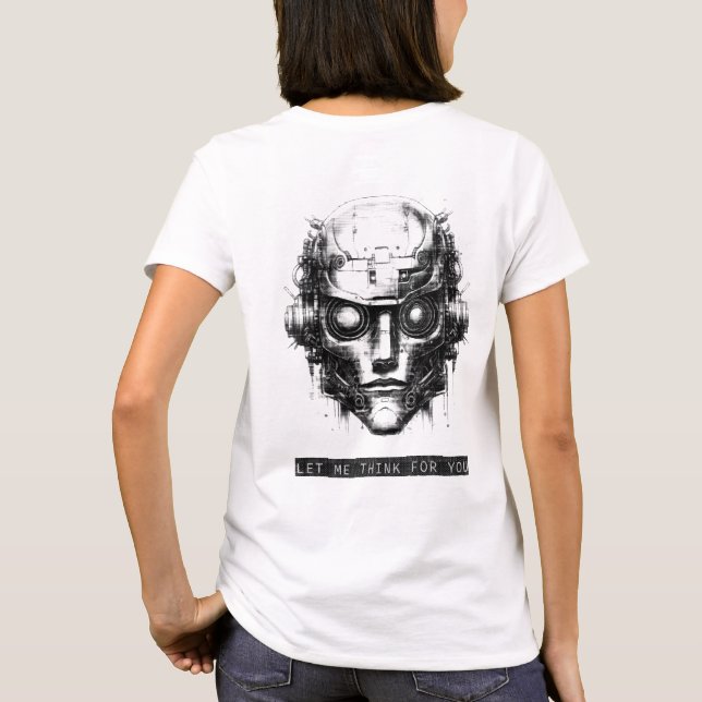 Mind Control Cyberpunk Black Print Front & Back T-Shirt (Back)