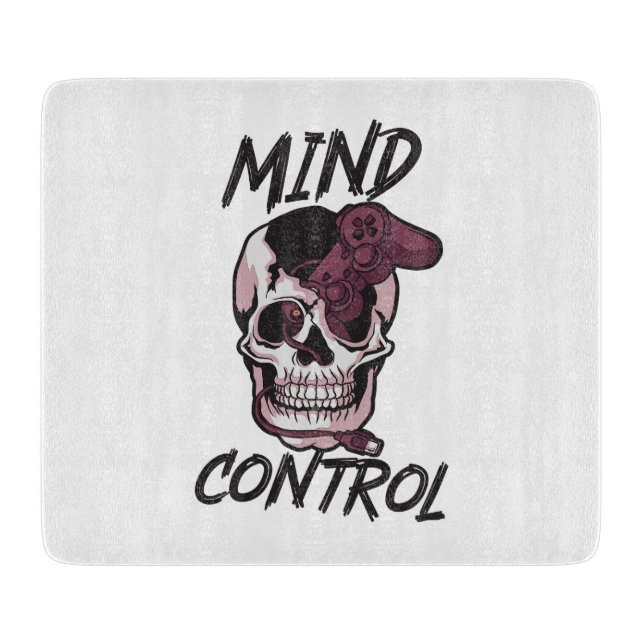 Mind control gaming design cutting board (Front)