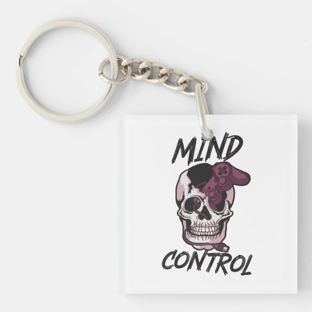 Mind control gaming design key ring (Front)