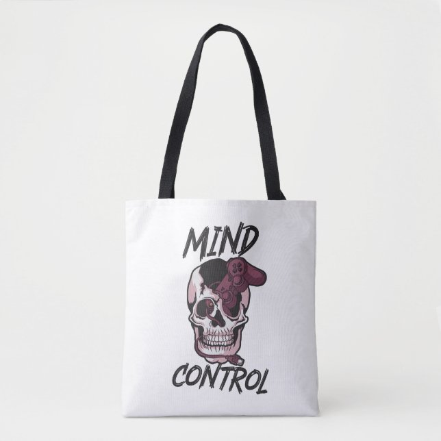 Mind control gaming design tote bag (Front)