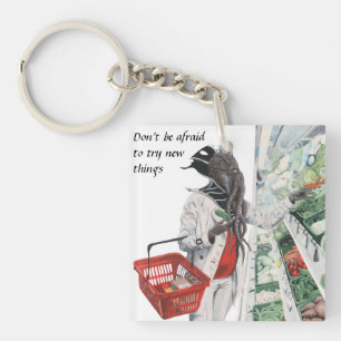 Mind Flayer Grocery Shopping Art Acrylic Keychain
