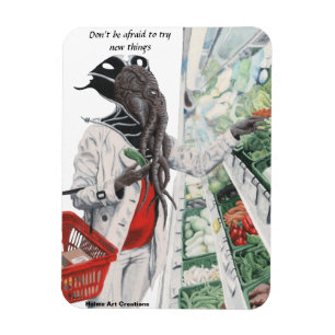 Mind Flayer Grocery Shopping Refrigerator Magnet