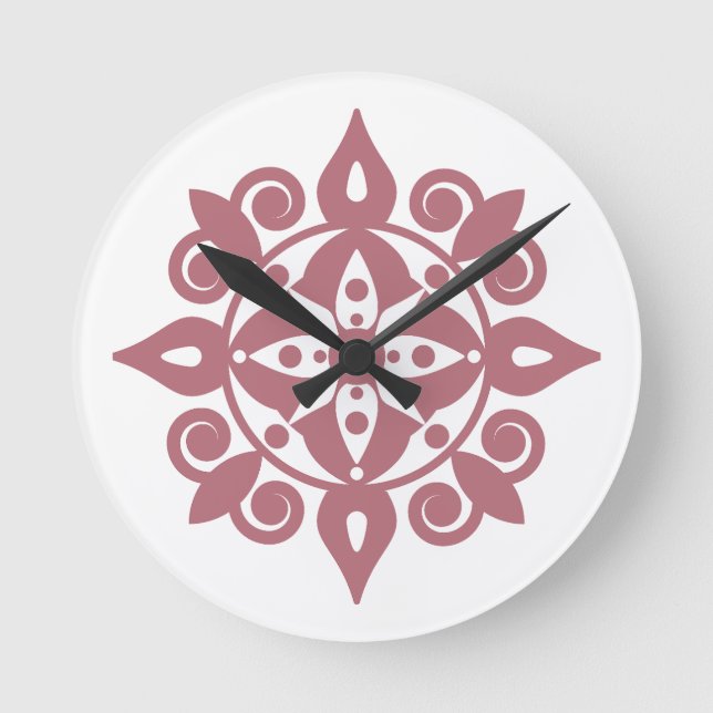 Mind fresh Mandala Design Round Clock (Front)