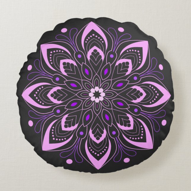 Mind fresh Mandala Design  Round Cushion (Front)