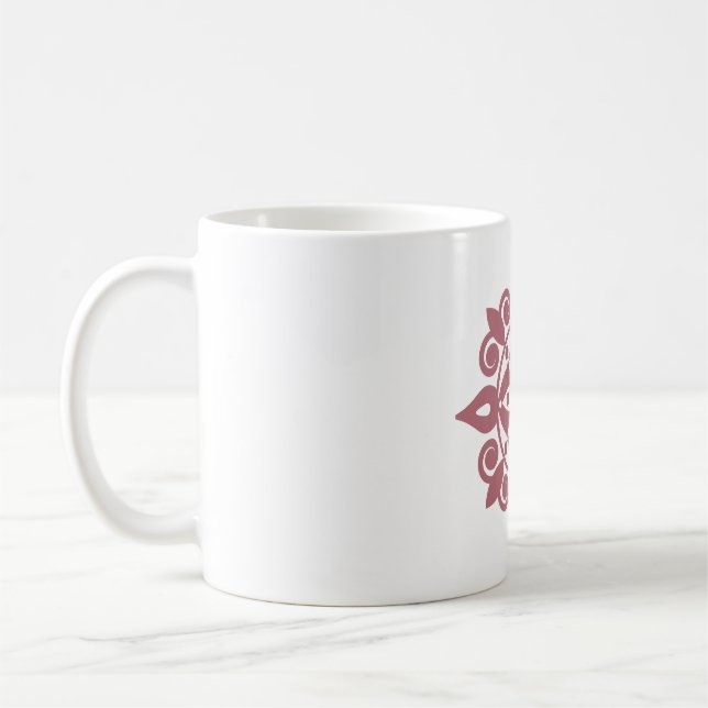 Mind fresh Mandala Design round pillows Coffee Mug (Left)