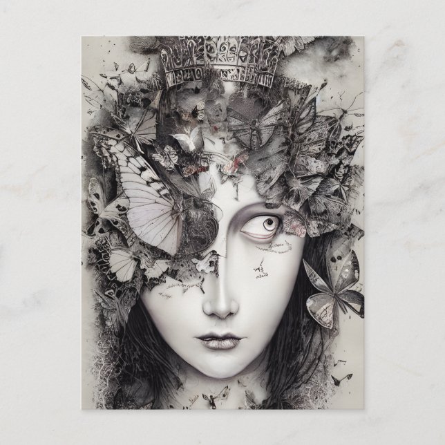 Mind Full of Butterflies Postcard (Front)