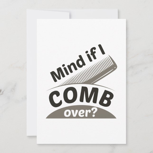 Mind If I Comb Over Thank You Card (Front)