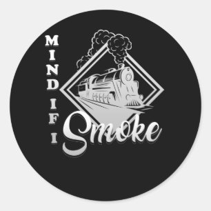 Mind if I Smoke BBQ Smoker & Grilling Classic Round Sticker
