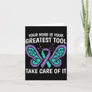 Mind Is Greatest Tool Mental Health Prevent Design Card