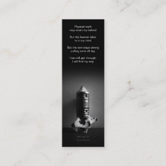'Mind Labour' poetry bookmark Mini Business Card