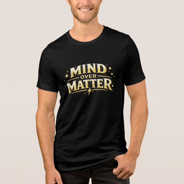 Mind Over Matter Black Mens Graphic Tee (Front)