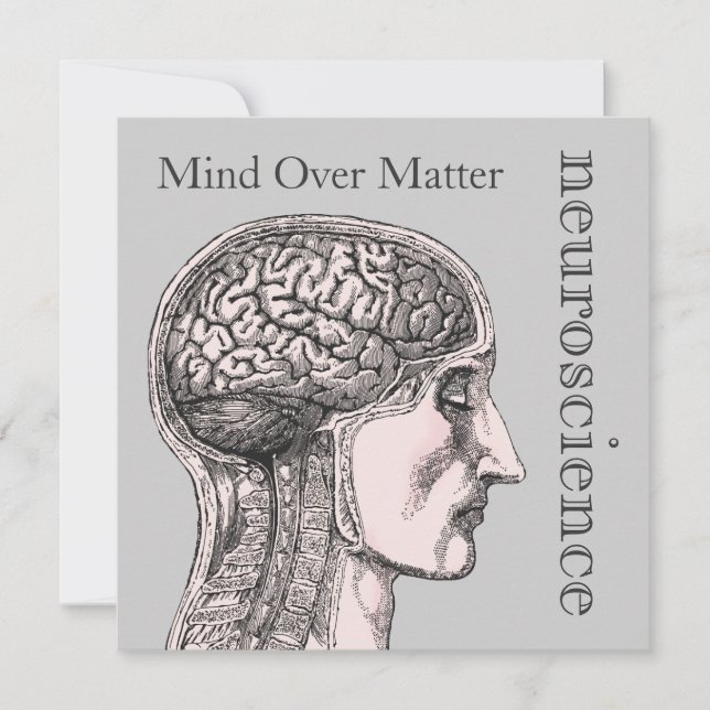 Mind Over Matter Brain Neuroscience Invitations (Front)