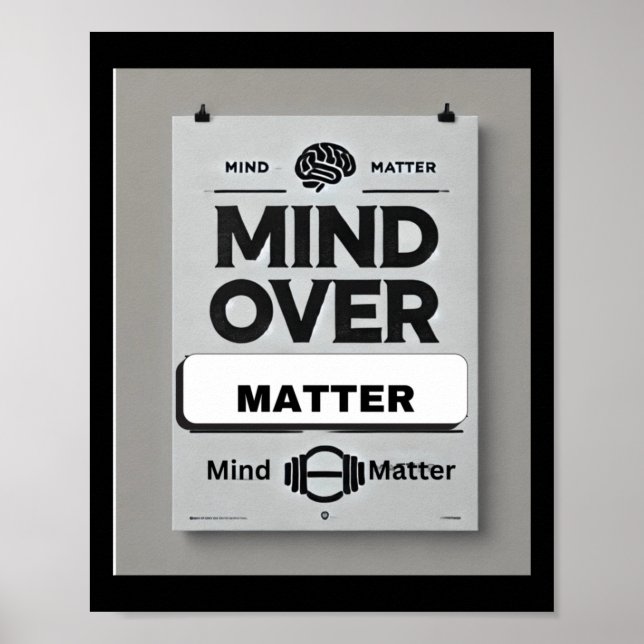 Mind Over Motivational Mantras Sticker  Poster (Front)