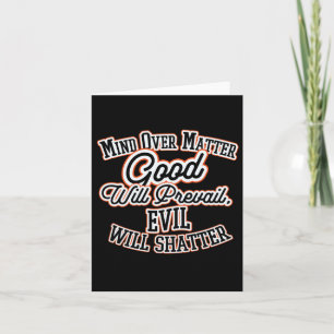 Mind Over Motivational Phrase Art Sticker Card