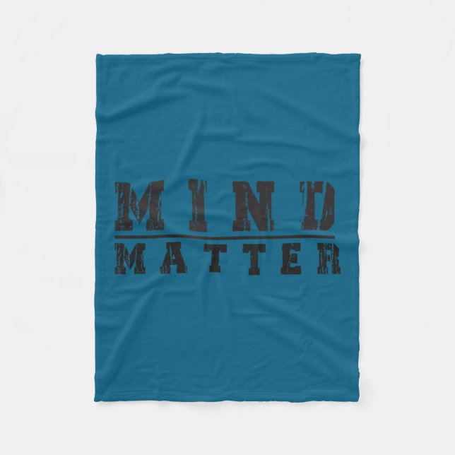 Mind Over Motivational Stoic Philosophy Insrationa Fleece Blanket (Front)