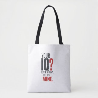 Mind Over Noise – Smart IQ Sarcastic Typography Tote Bag