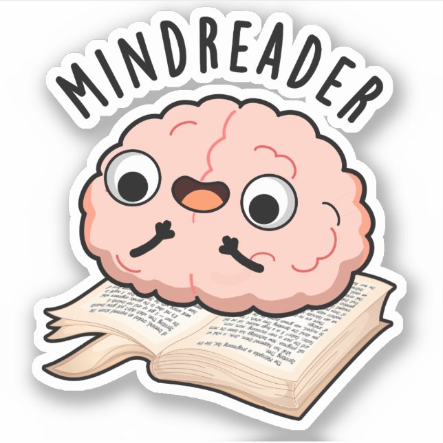 Mind Reader Funny Brain Pun  (Front)