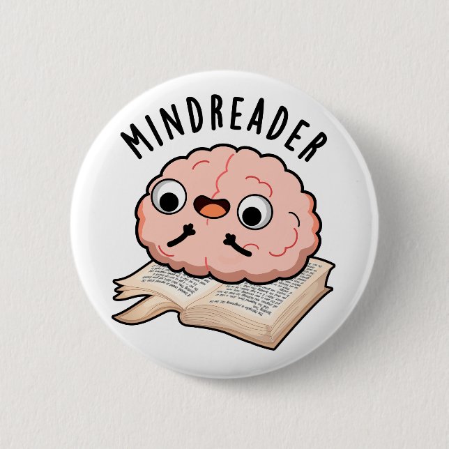 Mind Reader Funny Brain Pun  6 Cm Round Badge (Front)