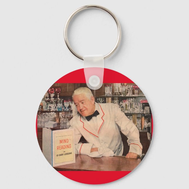 mind-reading at the bar key ring (Front)