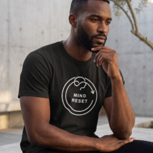 Mind Reset Black T-Shirt   Minimalist Mental Healt