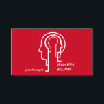 Mind Science Human Head Red Psychology Business Card<br><div class="desc">Mind Science Human Head Red Psychology</div>