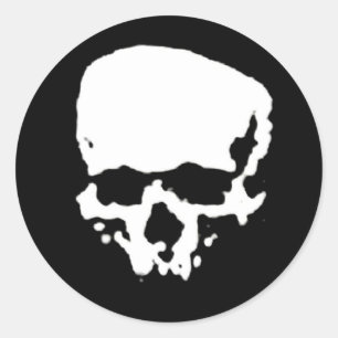 Mind Wither Day signature skull Classic Round Sticker