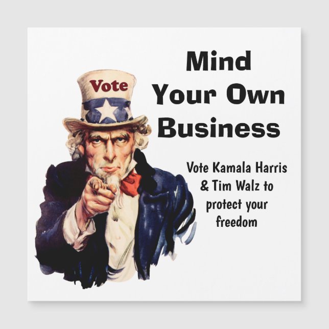 Mind Your Own Business Harris Walz 2024 (Front)