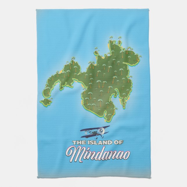 Mindanao Map Tea Towel (Vertical)