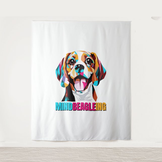 Mindbeagleing Beagle Dog Tapestry (Front)