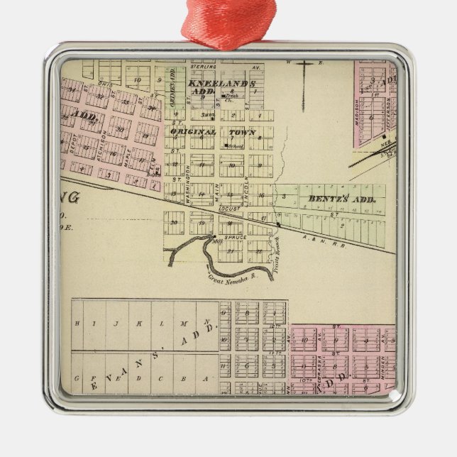 Minden, Nebraska Metal Ornament (Front)