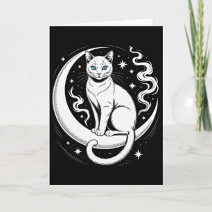 Mindful Cat Lotus Flower Yoga Spirituality Tee _1  Card