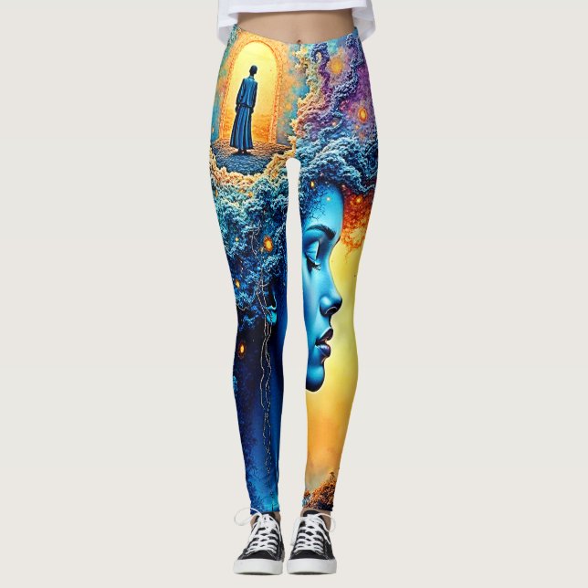 Mindful Cosmic Journey Leggings (Front)