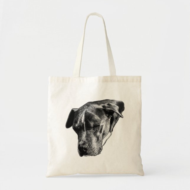 Mindful Errands—Serene Pitbull Mix Tote Bag (Front)
