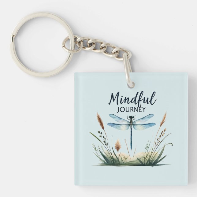 Mindful Journey - Dragonfly Nature Key Ring (Front)