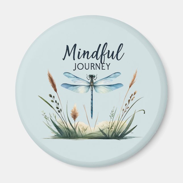 Mindful Journey - Dragonfly Nature Magnet (Front)