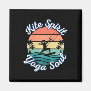 Mindful Kitesurfing Yoga Fusion Desert Coastal Har Magnet