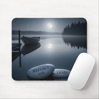 Mindful Leadership Serene Night Landscape Mouse Pad