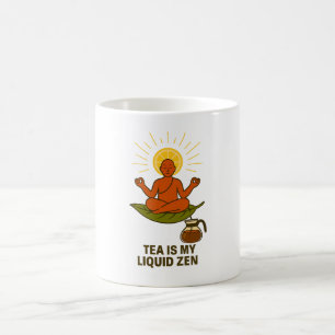 Mindful Mug with Meditating Monk