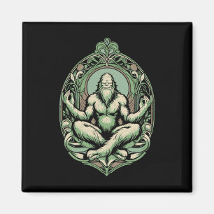 Mindful Sasquatch - Bigfoot Yoga Meditation  Magnet