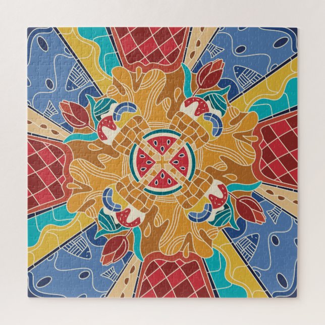 Mindful Summer: Colourful and Funny  Jigsaw Puzzle (Vertical)
