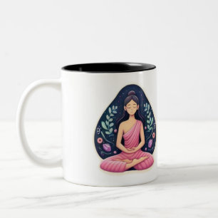 Mindfulness and Meditation Two-Tone Coffee Mug