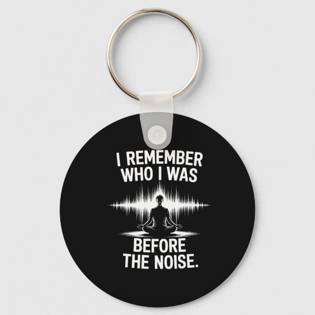 Mindfulness Before The Noise Yoga Tee  Key Ring (Front)