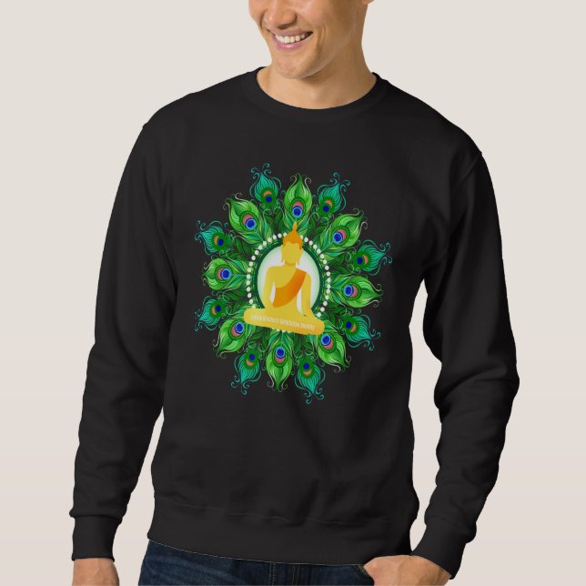 Mindfulness Buddha Buddhism Spiritual Yoga Meditat Sweatshirt (Front)