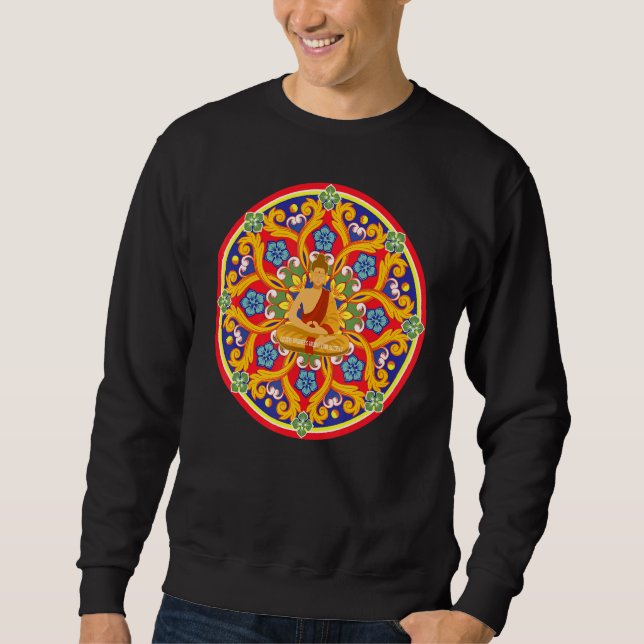 Mindfulness Buddha Buddhism Spiritual Yoga Meditat Sweatshirt (Front)